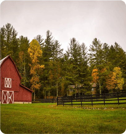 Surrey countryside with barn